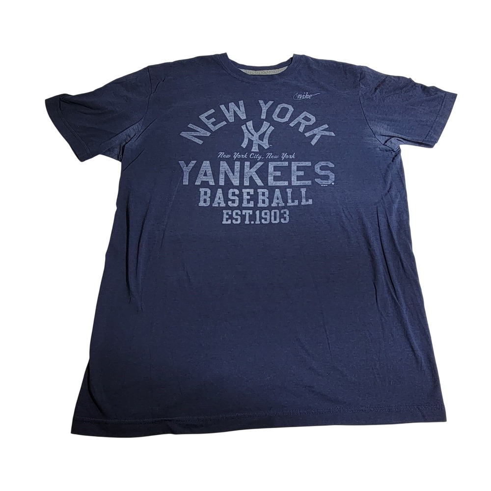 Nike Mens New York Yankees Baseball Graphic T-Shirt Navy Blue Large L MLB